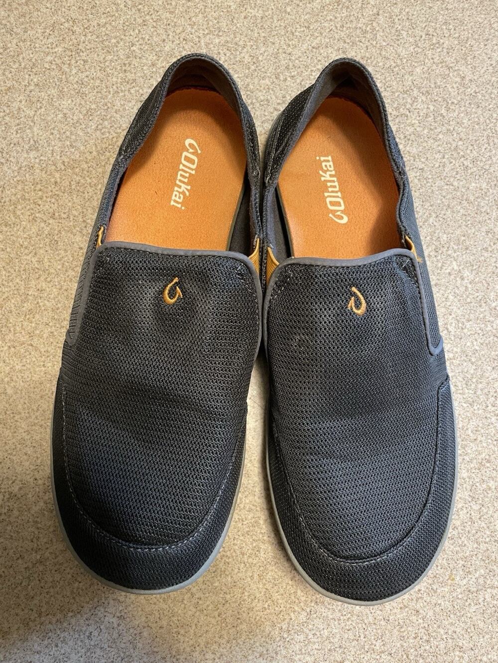 Olukai Hohea Mesh Slip On Shoes Comfort Loafer Gray Men's Size 11.5 M